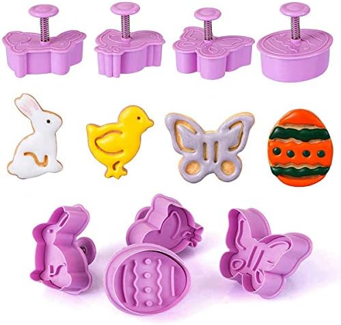 Mini Easter Cookie Cutters with Spring Ejection Set of 4