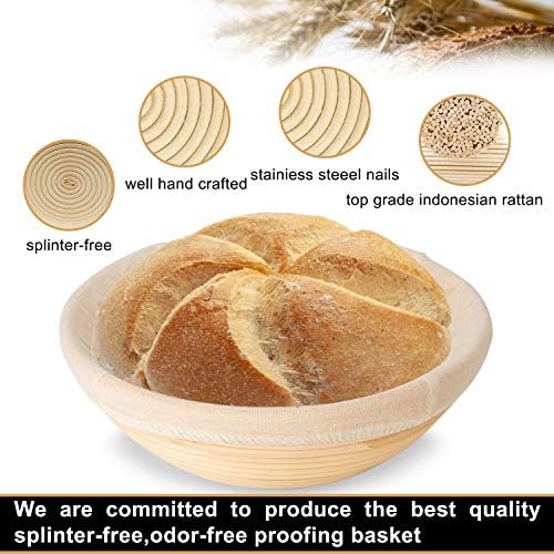 10 Inch Round Banneton Proofing Basket Set of 2