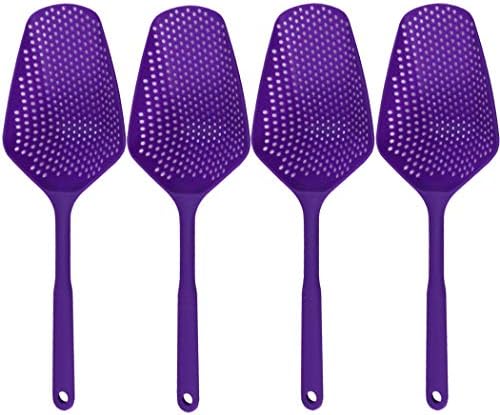 Hoshen 4-Piece Colander Set - Purple Kitchen Utensil