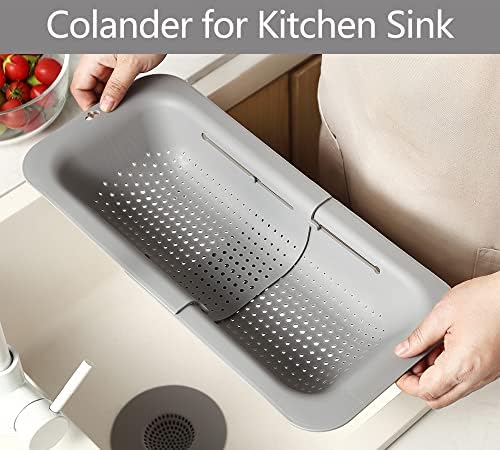 Versatile Collapsible Colander for Kitchen Sink Easy to Clean Dishwasher Safe