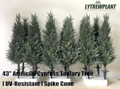 42-Inch Artificial Cypress Fronted Outdoor Topiary