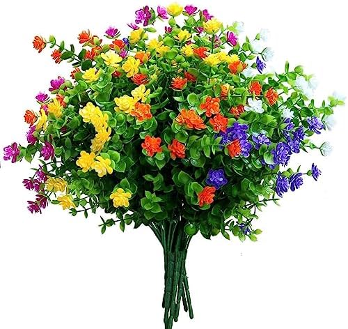 NURCIX Artificial Sunset Red Tea Flowers for Home Decor