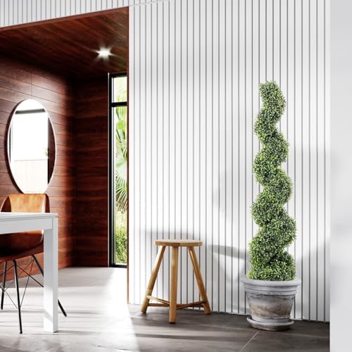 4FT Artificial Boxwood Spiral Topiary Trees Set of 2