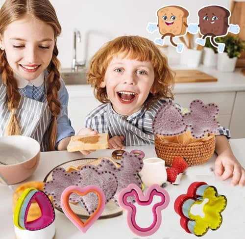 Aoerfes 4 Pcs Sandwich Cutter and Sealer Set