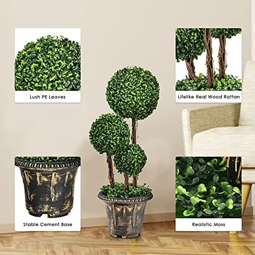 Realistic Boxwood Topiary Tree