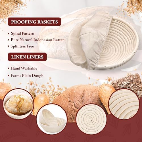 Banneton Interior Round Proofing Basket Set