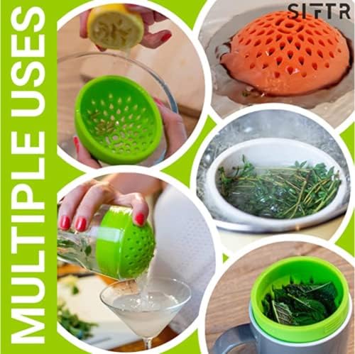 SIFTR Mini Colander Set - Flexible Silicone Can Strainer for Kitchen Gadget
