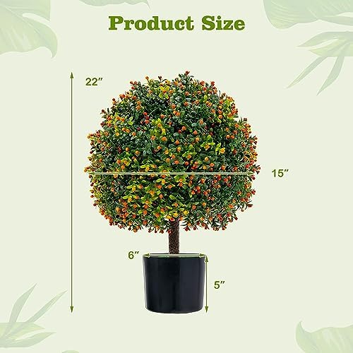 Safeplus 22in Boxwood Topiary Tree