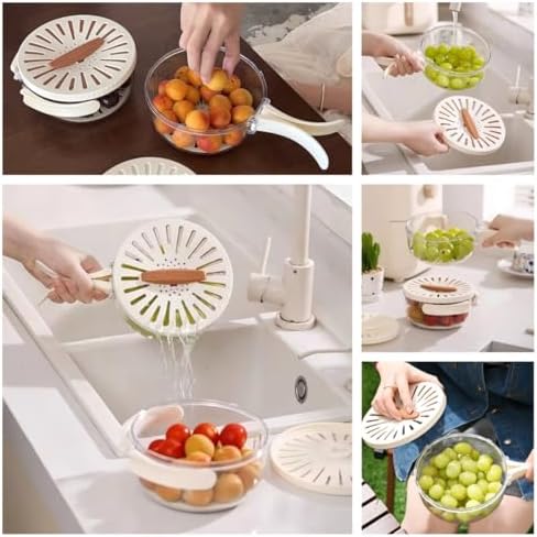 Collapsible Handle for Fruit Washing and Veggie Cleaning