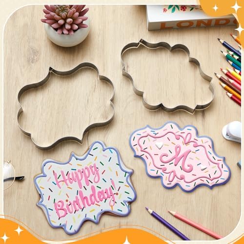 Lerversen 2-Piece Stainless Steel Cookie Cutters - Nice Gift for Baking Weeks