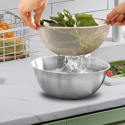 Efficient Colander Mixing Bowl Set for Quick Drainage and Versatile Use