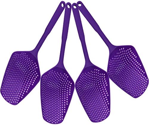 Hoshen 4-Piece Colander Set - Purple Kitchen Utensil