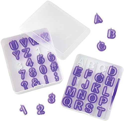 Colorful Alphabet Number fondant Cut-Outs Set 42pc