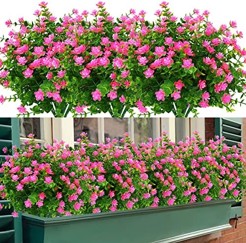 24 Sidney Outdoor Artificial Fake Flowers Pink