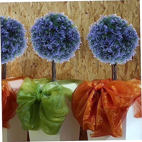 Faux Outdoor Grass Balls for Hanging Decor Purple
