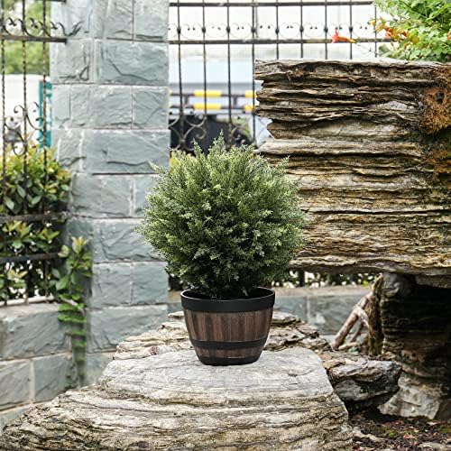 Natural-Looking 21 Artificial Cedar Shrubs Set of 2