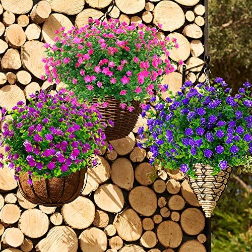 24 Sidney Outdoor Artificial Fake Flowers Pink