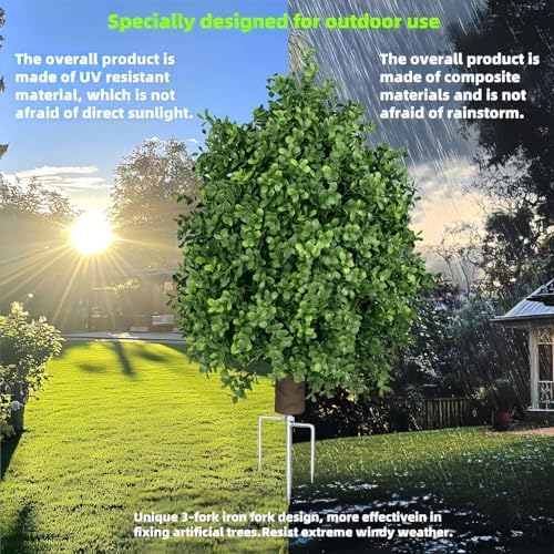 2-Pack Boxwood Topiary Bush Outdoor Use