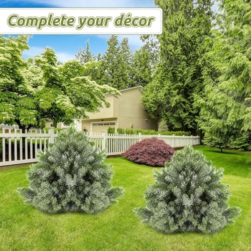 CroBlissful 2-Piece 24 Cedar Tree Topiary Outdoor