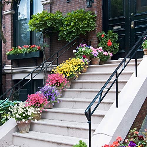 6-Piece UV-Resistant Fake Plastic Bushes for Outdoors