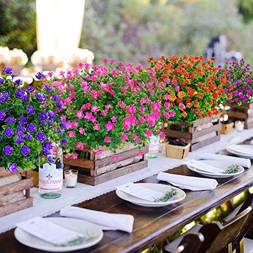 24 Sidney Outdoor Artificial Fake Flowers Pink