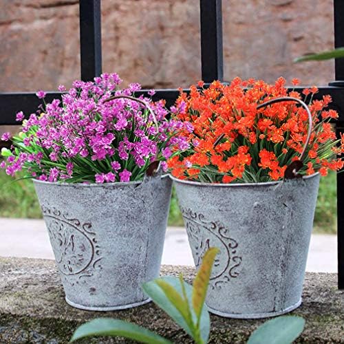 20-Bundle UV Resistant Faux Plastic Greenery for Indoors Outdoors