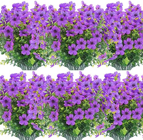 XEOLIAN 12 Purple Bunches Artificial Flowers