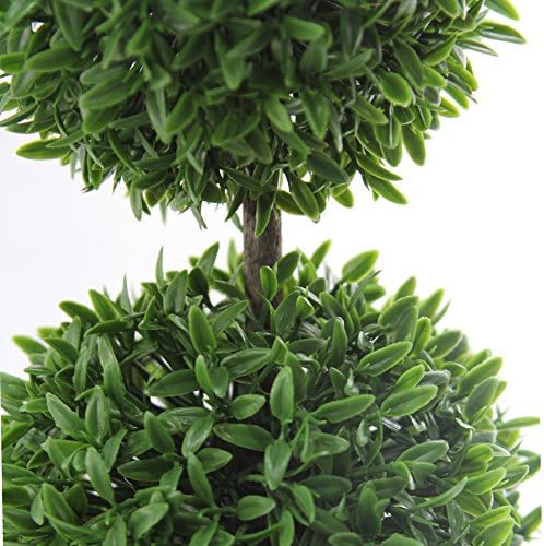 Admired By Nature 24 Inch Artificial Boxwood Topiary Set