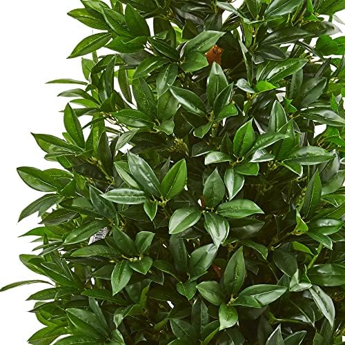 Nearly Natural4-Ft Bay Leaf Artificial Topiary UV-Resistant IndoorOutdoor