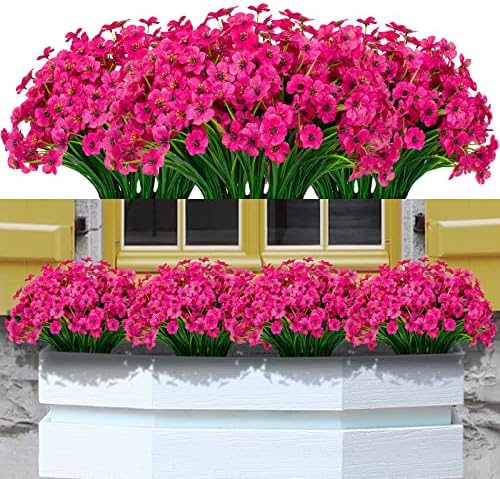 Ximiloor 21 Bundle Outdoor Fake Silk Flowers