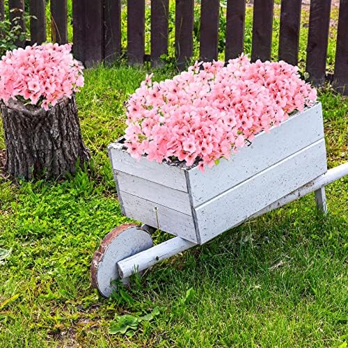 24-Piece UV-Resistant Hydrangea Artificial Flower Bundle for Indoor Outdoor Use Pink