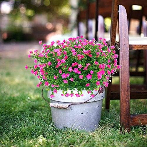 24 Sidney Outdoor Artificial Fake Flowers Pink