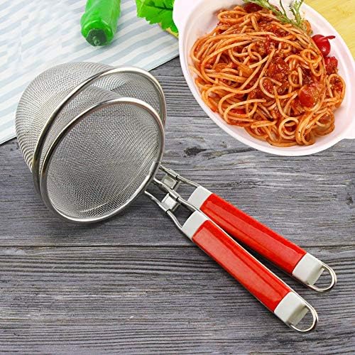 Stainless Steel Strainer Basket Premium with Handle Durable Kitchen Essential