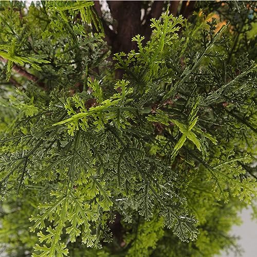 Two Pre-Potted 3 Artificial Cedar Topiary Outdoor Indoor Display
