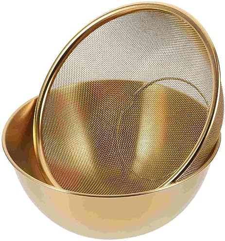 2PCS Set Strainer _mesh colander stainless steel cooking basket for kitchen use