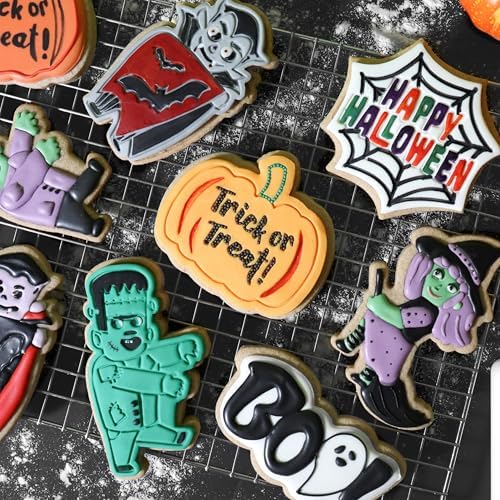 PME Creepy Halloween Cookie Cutters Stamps - Creepy Characters Set of 3