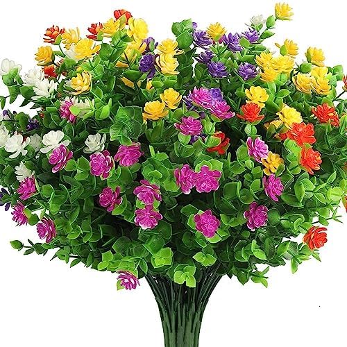 NURCIX Artificial Sunset Red Tea Flowers for Home Decor