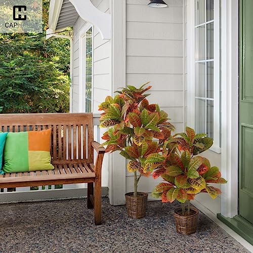 Fencer Wire 42 Inch Artificial Topiary Croton Tree
