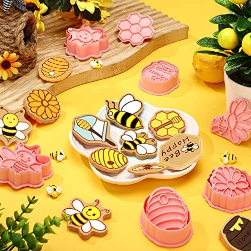 Hoolerry Summer Bee Cookie Cutters Set