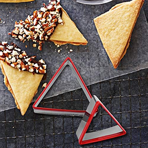 3-Piece Triangle Cookie Cutters Set Heavy Duty Baking Tool